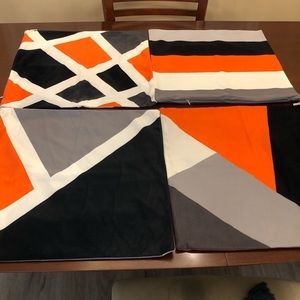 Emvency Set of 4 AccentThrow Pillow Covers Square